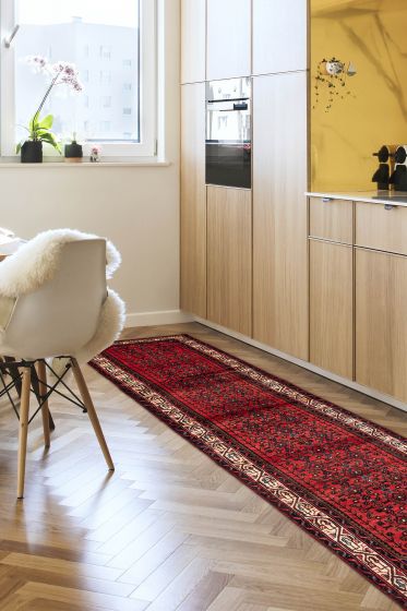Persian Style 2'6" x 9'3" Hand-knotted Wool Runner Rug 