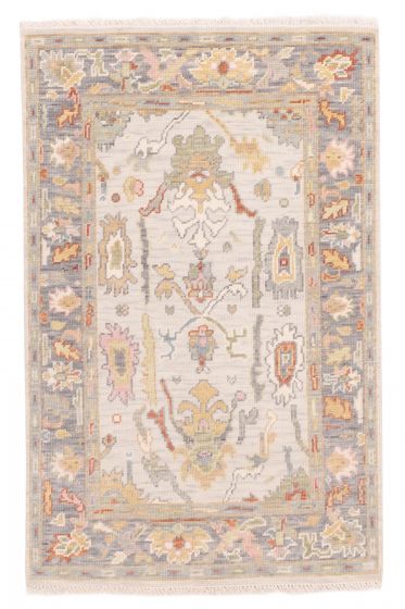Indian Modern Oushak 3'7" x 5'6" Hand-knotted Wool Rug 