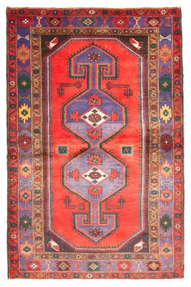 Persian Style 4'6" x 6'11" Hand-knotted Wool Rug 