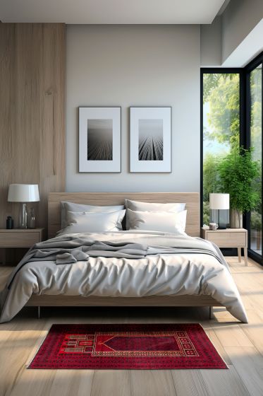 Tapis teimani 2'11" x 4'8" en laine