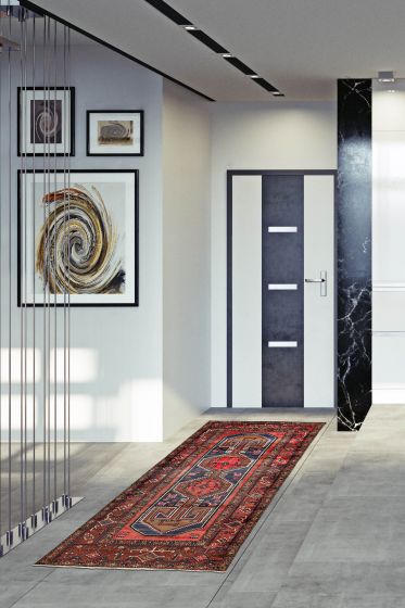 Persian Style 4'9" x 10'5" Hand-knotted Wool Rug 