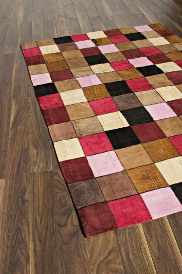 Indian Gaia dhurrie 4'5" x 6'5" Flat-Weave Cotton Dhurrie 