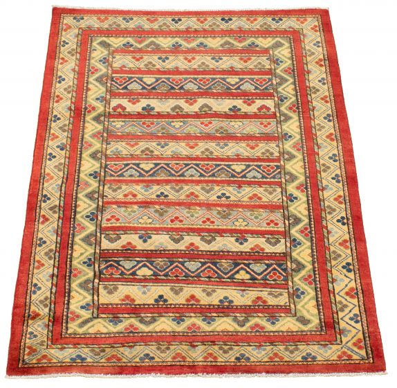 Afghan Finest Ghazni 4'0" x 5'10" Hand-knotted Wool Rug 