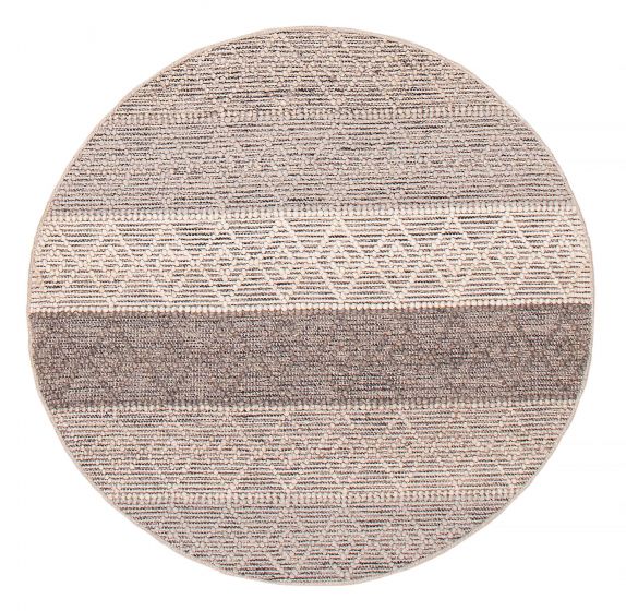 Indian Sienna 4'10" x 4'10" Braid weave Wool Rug 