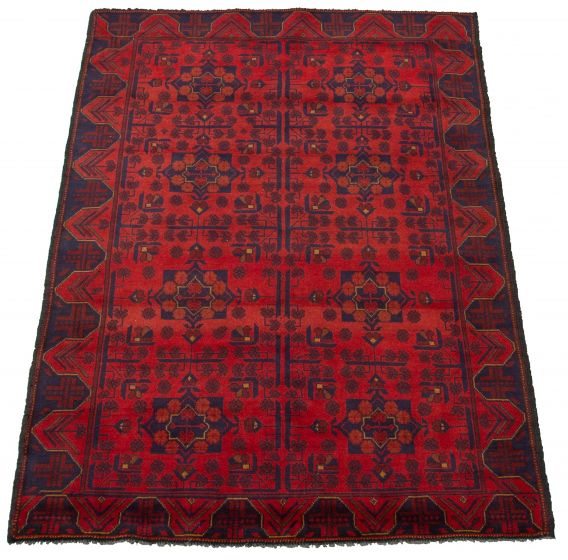 Afghan Finest Khal Mohammadi 4'2" x 6'3" Hand-knotted Wool Rug 