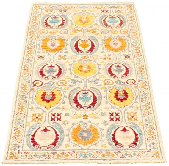 Pakistani Lahore Finest Collection 5'1" x 8'3" Hand-knotted Wool Rug 