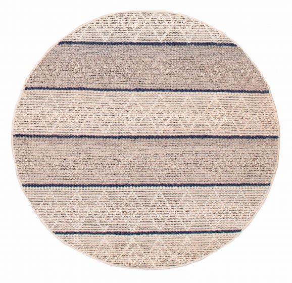 Indian Sienna 4'10" x 4'10" Braid weave Wool Rug 