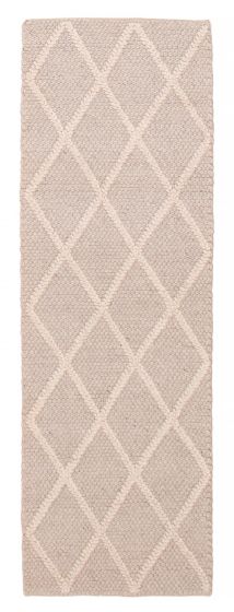 Indian Sienna 2'3" x 6'10" Braid weave Wool Rug 