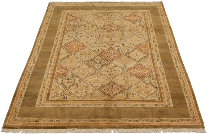 Pakistani Peshawar Oushak 6'0" x 8'10" Hand-knotted Wool Rug 