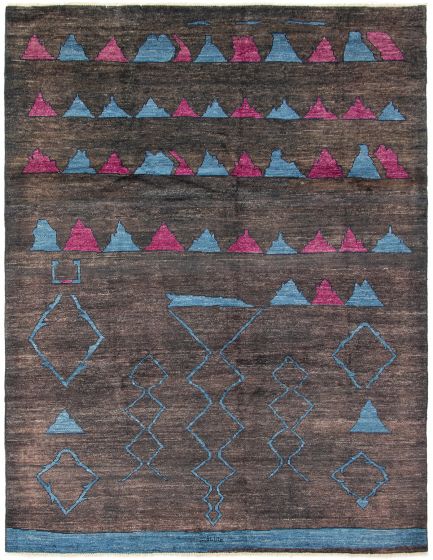 Indian Tangier 9'6" x 12'5" Hand-knotted Wool Rug 