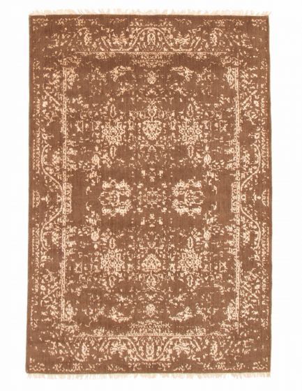Tapis la seda 5'3" x 7'5" en laine & soie artificielle