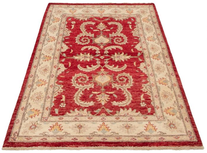 Afghan Chobi Finest 4'1" x 6'0" Hand-knotted Wool Rug 
