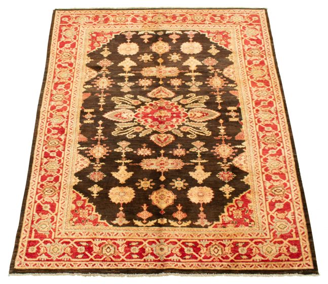 Afghan Chobi Finest 6'1" x 9'1" Hand-knotted Wool Rug 