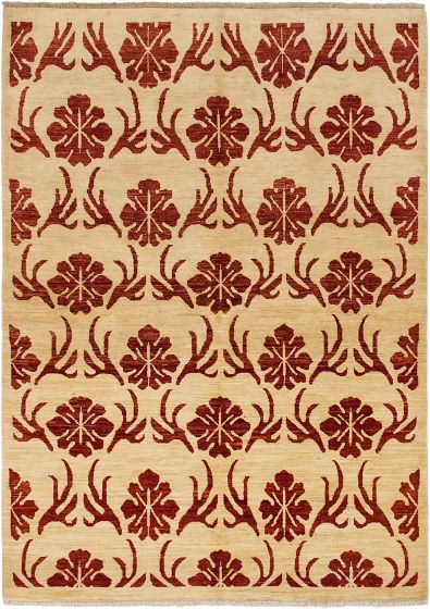 Afghan Finest Ziegler Chobi 5'6" x 7'9" Hand-knotted Wool Rug 