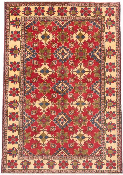 Afghan Finest Kargahi 6'7" x 9'7" Hand-knotted Wool Rug 