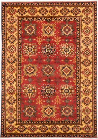 Afghan Finest Kargahi 6'7" x 9'5" Hand-knotted Wool Rug 