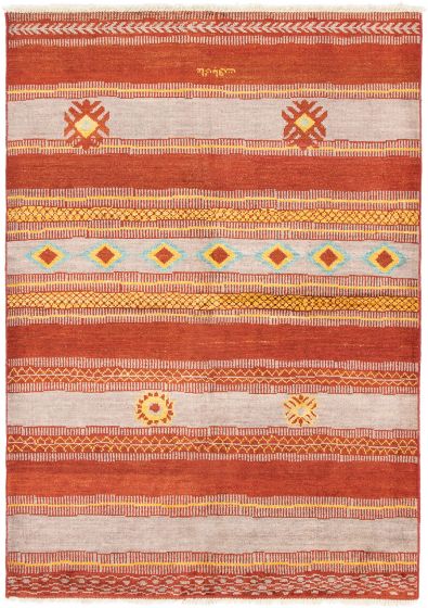 Indian Shalimar 6'4" x 8'10" Hand-knotted Wool Rug 