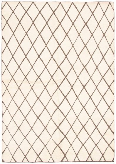 Indian Arlequin 6'2" x 9'0" Hand-knotted Wool Rug 