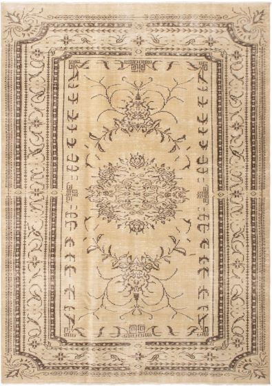 Turkish Antalya Vintage 6'0" x 9'5" Hand-knotted Wool Rug 