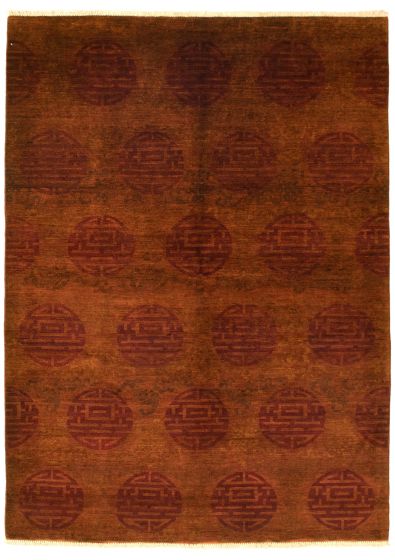 Pakistani Vibrance 6'2" x 8'9" Hand-knotted Wool Rug 