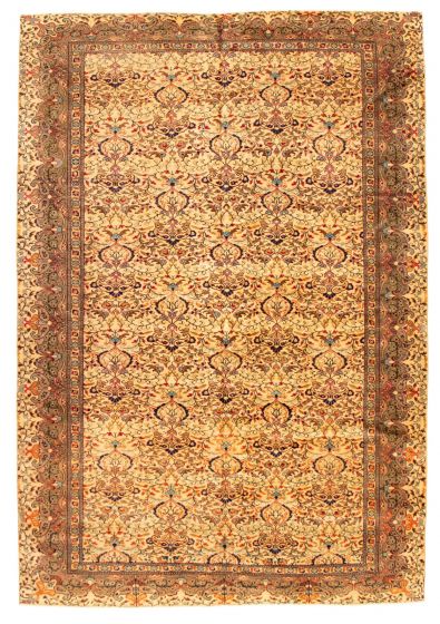 Turkish Kayseri Vintage 6'7" x 9'9" Hand-knotted Wool Rug 