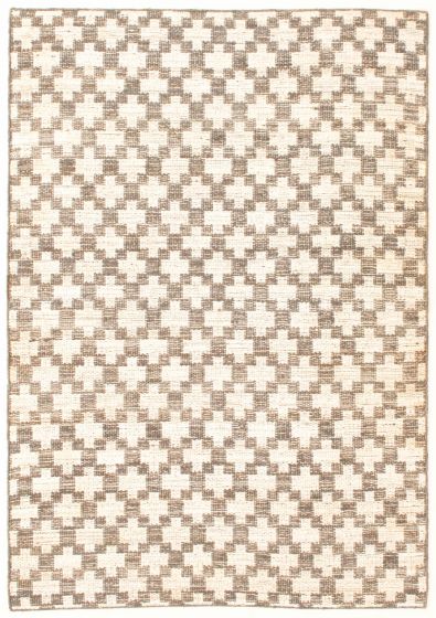 Indian Palas Denizli 5'4" x 7'9" Flat-Weave Jute Kilim 