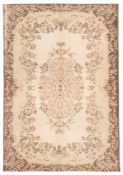 Turkish Antalya Vintage 6'9" x 9'10" Hand-knotted Wool Rug 