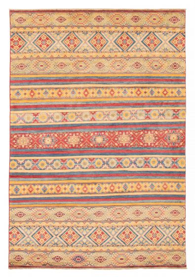 Afghan Finest Ghazni 6'11" x 10'1" Hand-knotted Wool Rug 