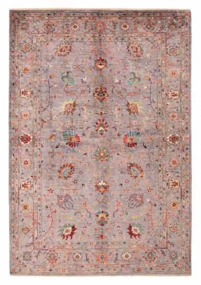 Pakistani Modern Ersari 5'9" x 8'1" Hand-knotted Wool Rug 