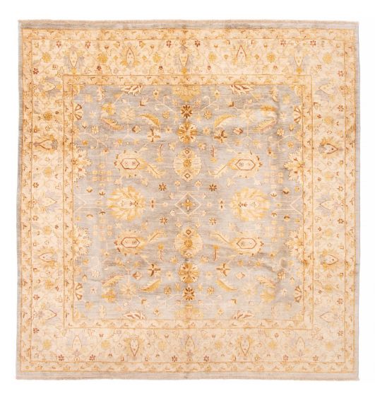 Pakistani Peshawar Oushak 8'0" x 8'4" Hand-knotted Wool Rug 