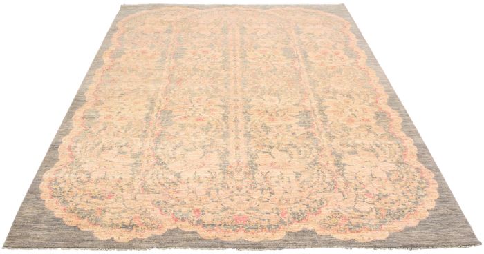 Pakistani Lahore Finest Collection 9'1" x 12'2" Hand-knotted Wool Rug 