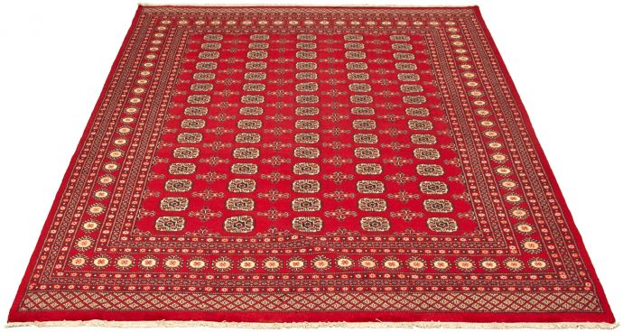Pakistani Finest Peshawar Bokhara 8'0" x 9'9" Hand-knotted Wool Rug 