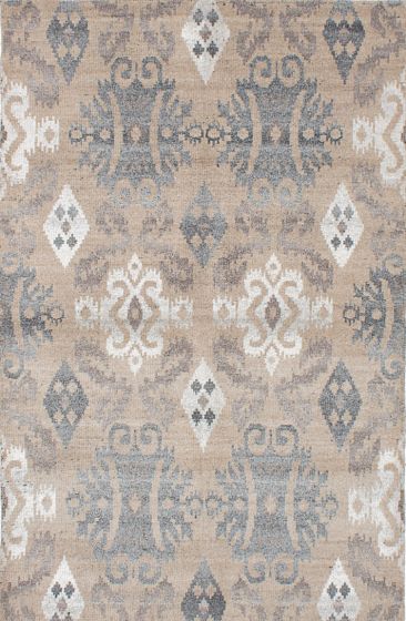 Tapis la seda 5'0" x 7'8" en laine & soie artificielle