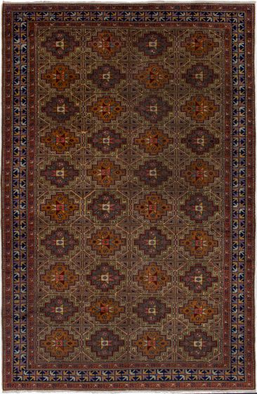 Turkish Kayseri Vintage 6'5" x 9'10" Hand-knotted Wool Rug 