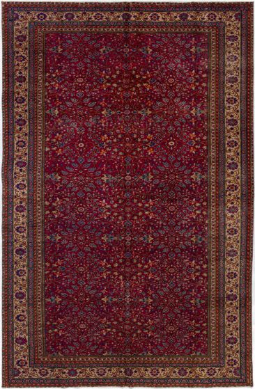 Turkish Kayseri Vintage 6'1" x 9'5" Hand-knotted Wool Rug 