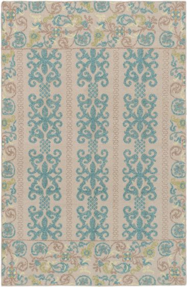Indian Tamar I 5'6" x 8'6" Flat-Weave Wool Tapestry Kilim 