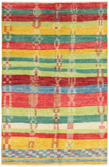 Indian Shalimar 5'1" x 7'10" Hand-knotted Wool Rug 