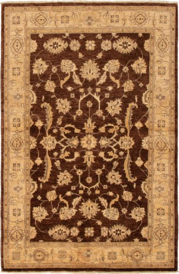 Pakistani Peshawar Oushak 4'0" x 6'0" Hand-knotted Wool Rug 