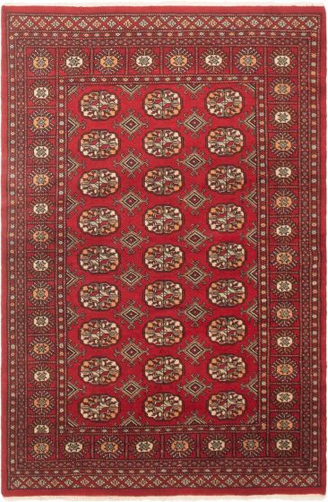 Pakistani Finest Peshawar Bokhara 4'1" x 6'1" Hand-knotted Wool Rug 