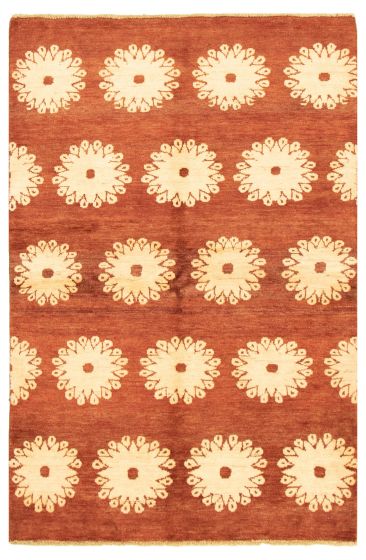 Pakistani Peshawar Ziegler 3'10" x 5'9" Hand-knotted Wool Rug 