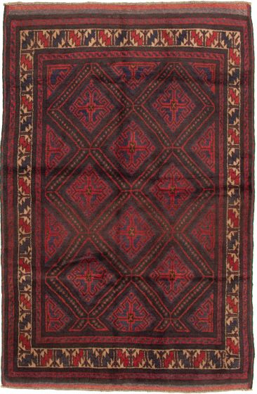 Afghan Akhjah 4'11" x 7'7" Hand-knotted Wool Rug 