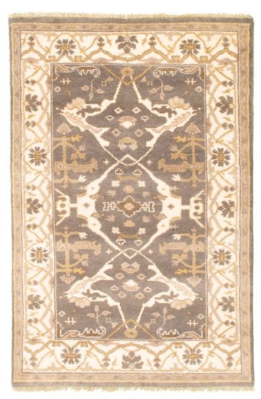 Indian Royal Oushak 3'8" x 5'11" Hand-knotted Wool Rug 