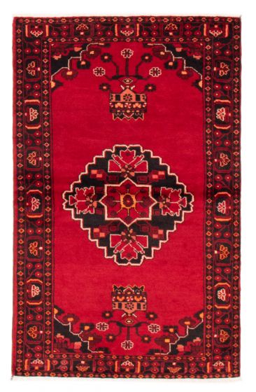 Persian Style 4'1" x 6'7" Hand-knotted Wool Rug 