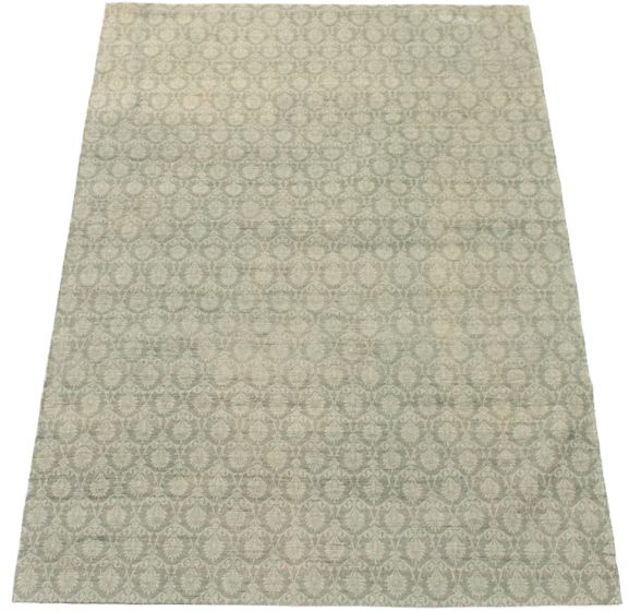 Indian Collage 4'9" x 6'9" Handmade Chenille Rug 