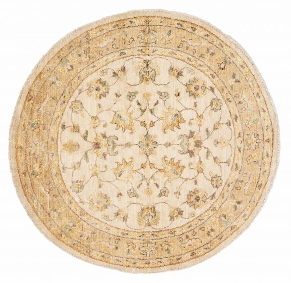 Pakistani Peshawar Oushak 4'1" x 4'2" Hand-knotted Wool Rug 