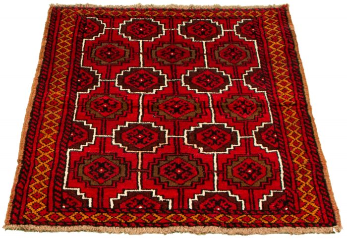 Afghan Akhjah 3'5" x 4'11" Hand-knotted Wool Rug 