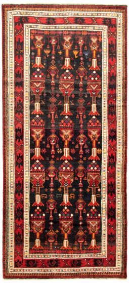 Persian Style 4'0" x 9'0" Hand-knotted Wool Rug 