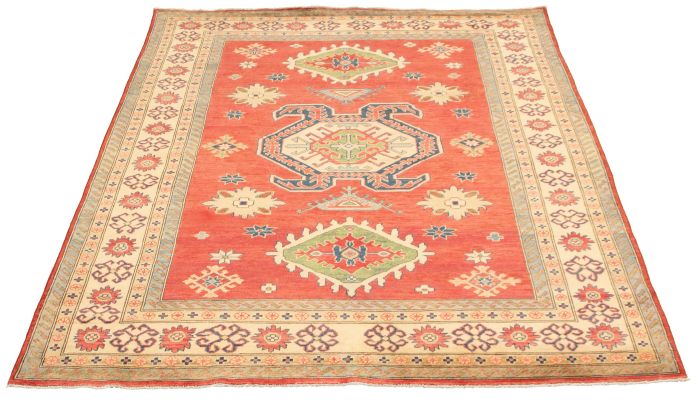 Afghan Finest Ghazni 6'9" x 9'4" Hand-knotted Wool Rug 