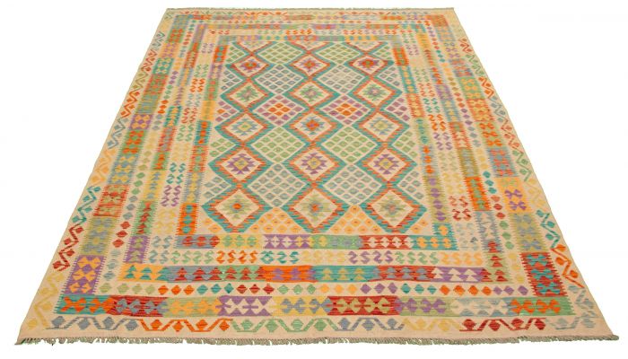 Turkish Sivas 8'3" x 11'6" Flat-Weave Wool Kilim 