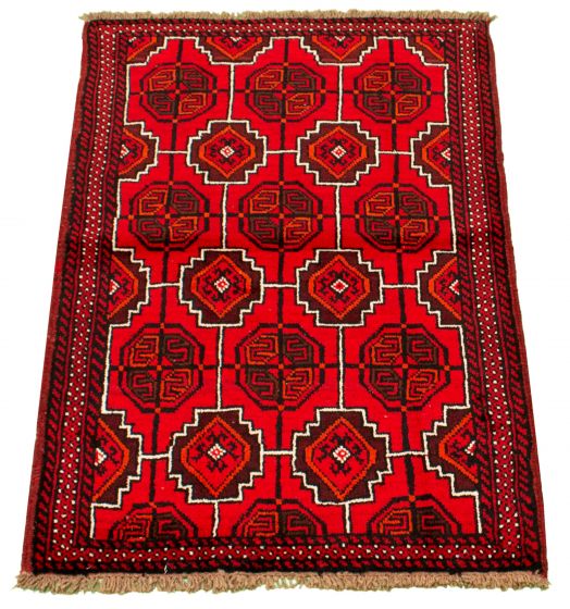 Afghan Akhjah 3'6" x 5'6" Hand-knotted Wool Rug 